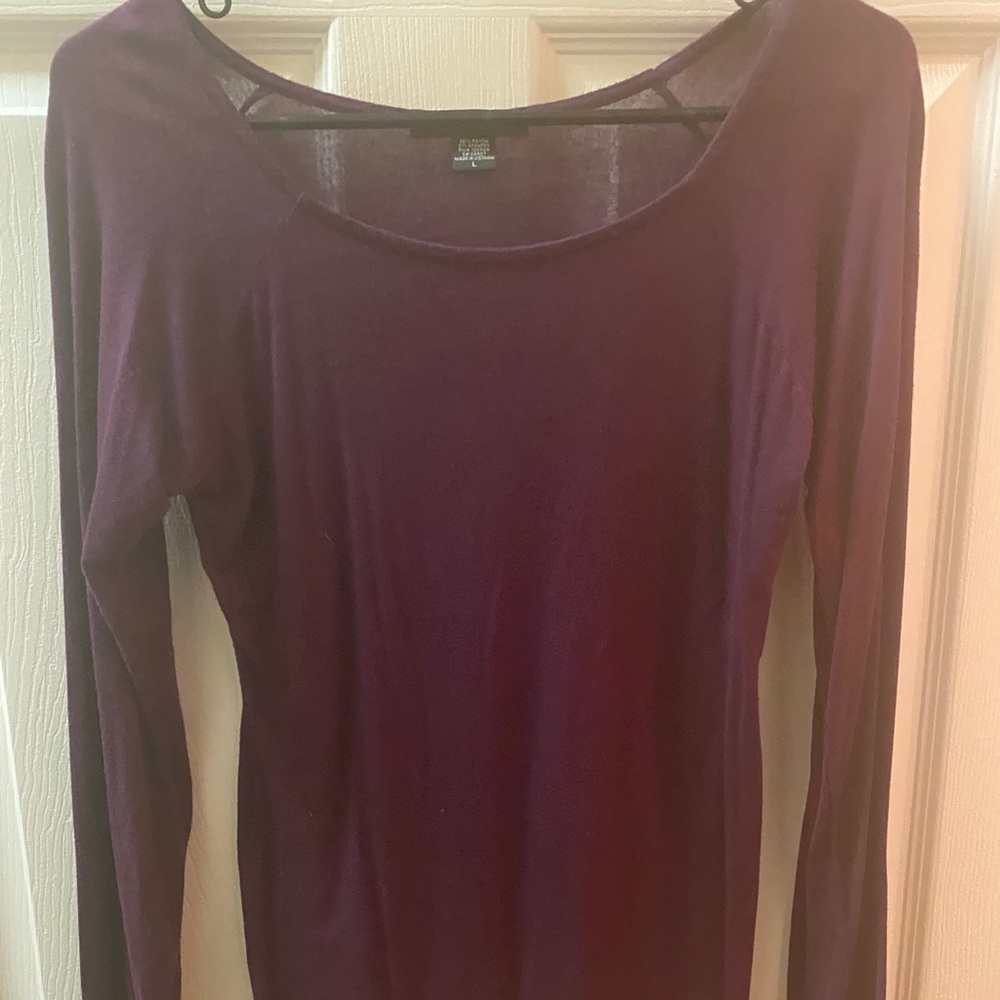 Purple long sleeve shirt